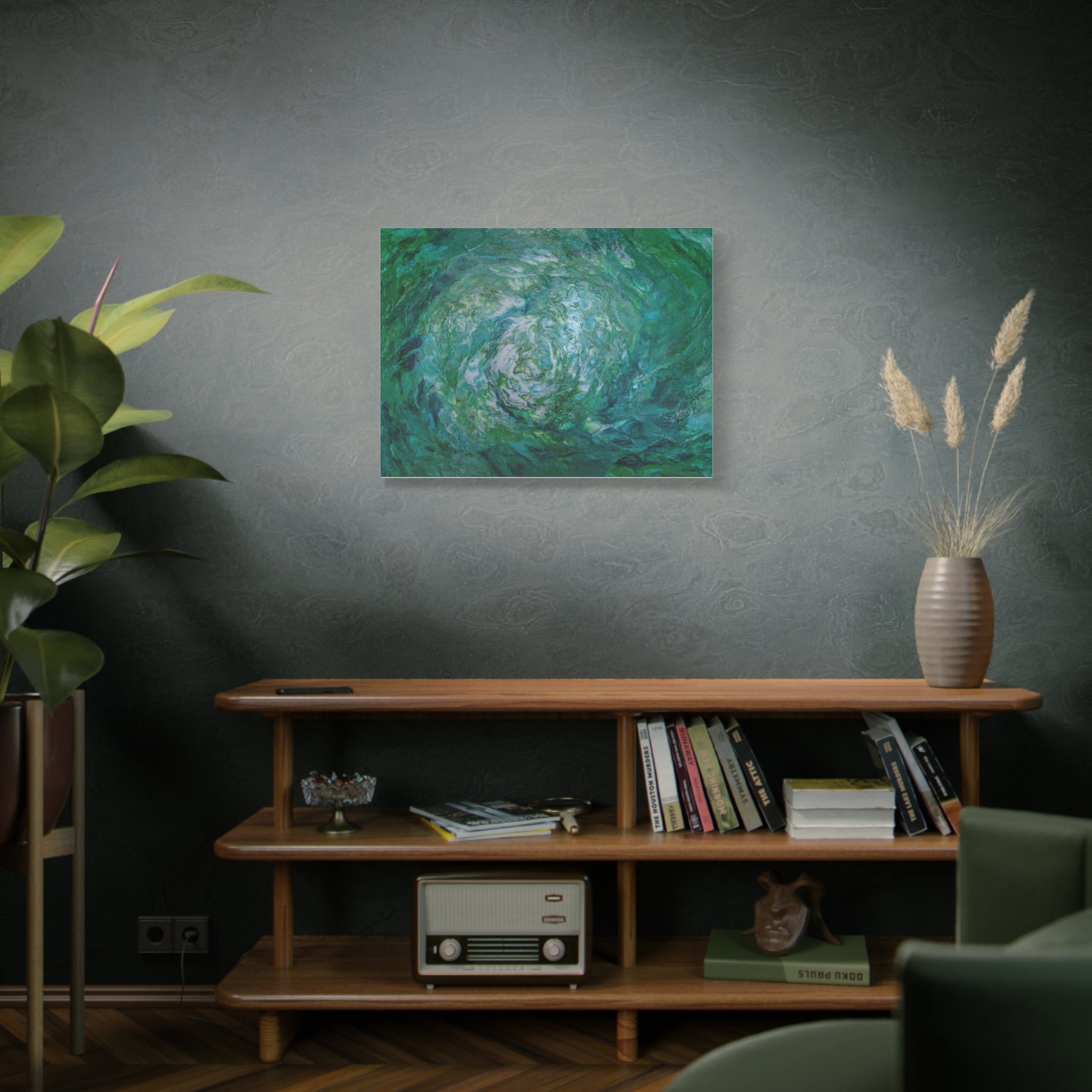 Green Vortex - Matte Canvas Print