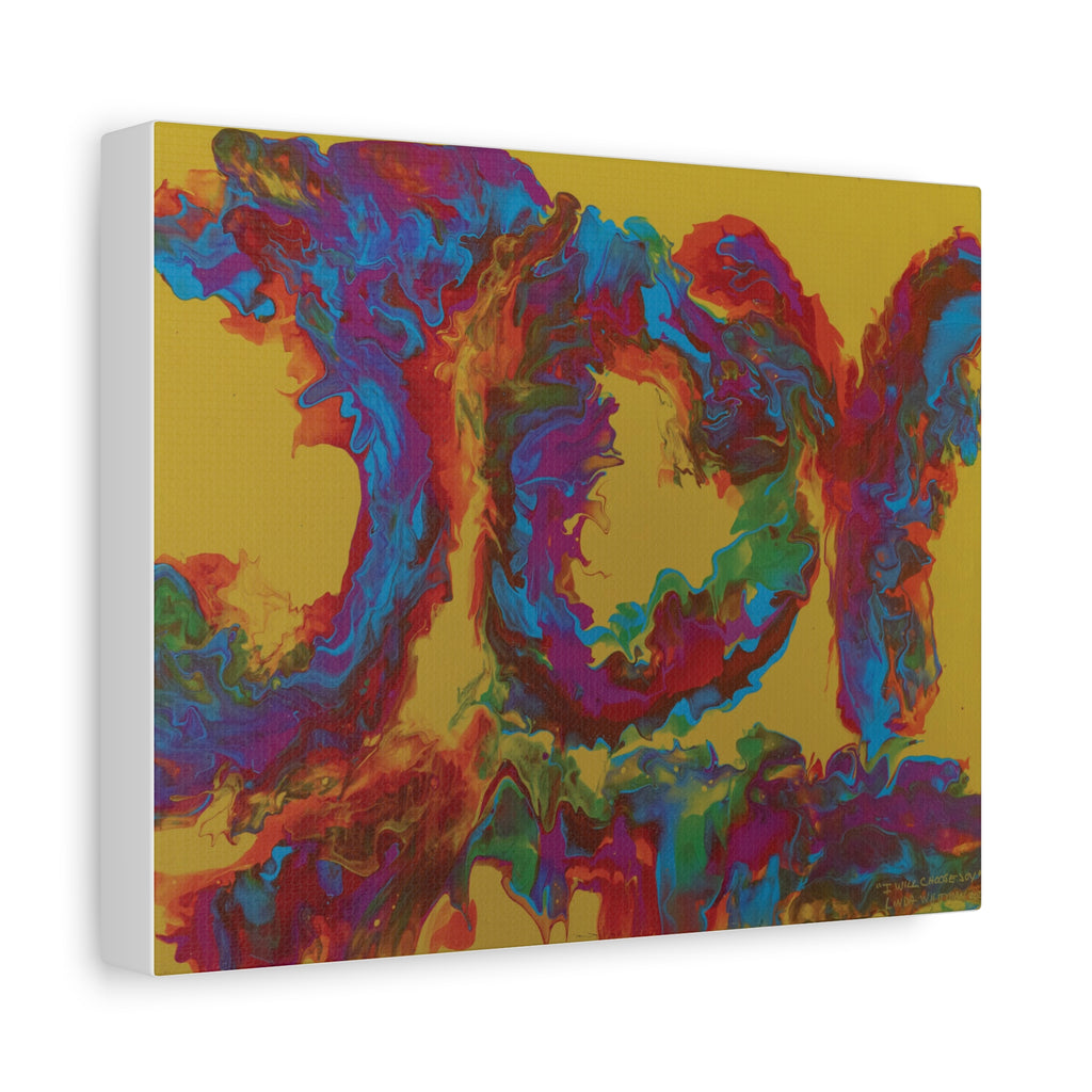 "JOY"  — Vibrant Rainbow Wall Art