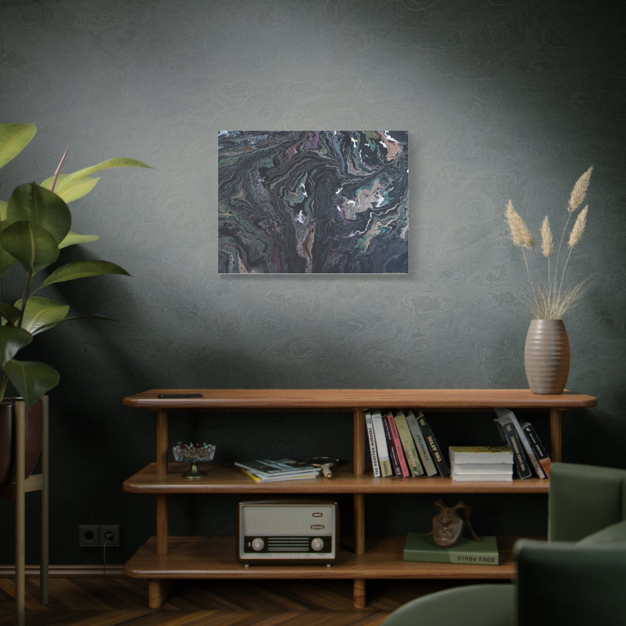 Liquid Night — Swirling Fluid Art Wall Decor