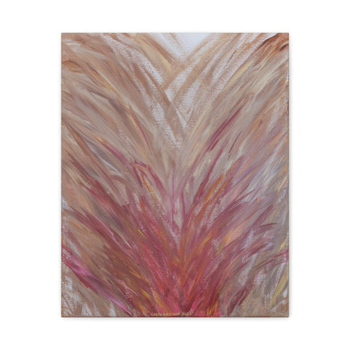 Blush Feathers -  Matte Canvas Print