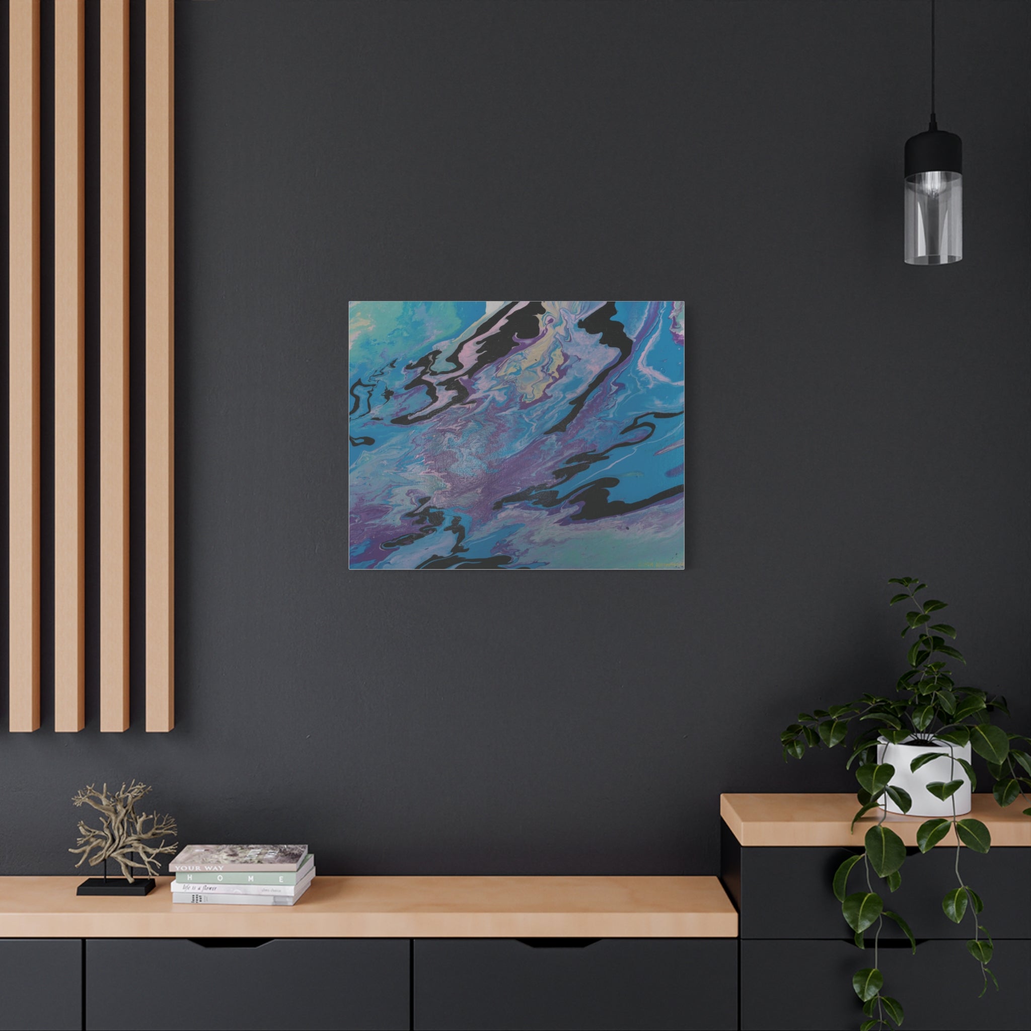 Ocean Swirl – Matte Stretched Canvas