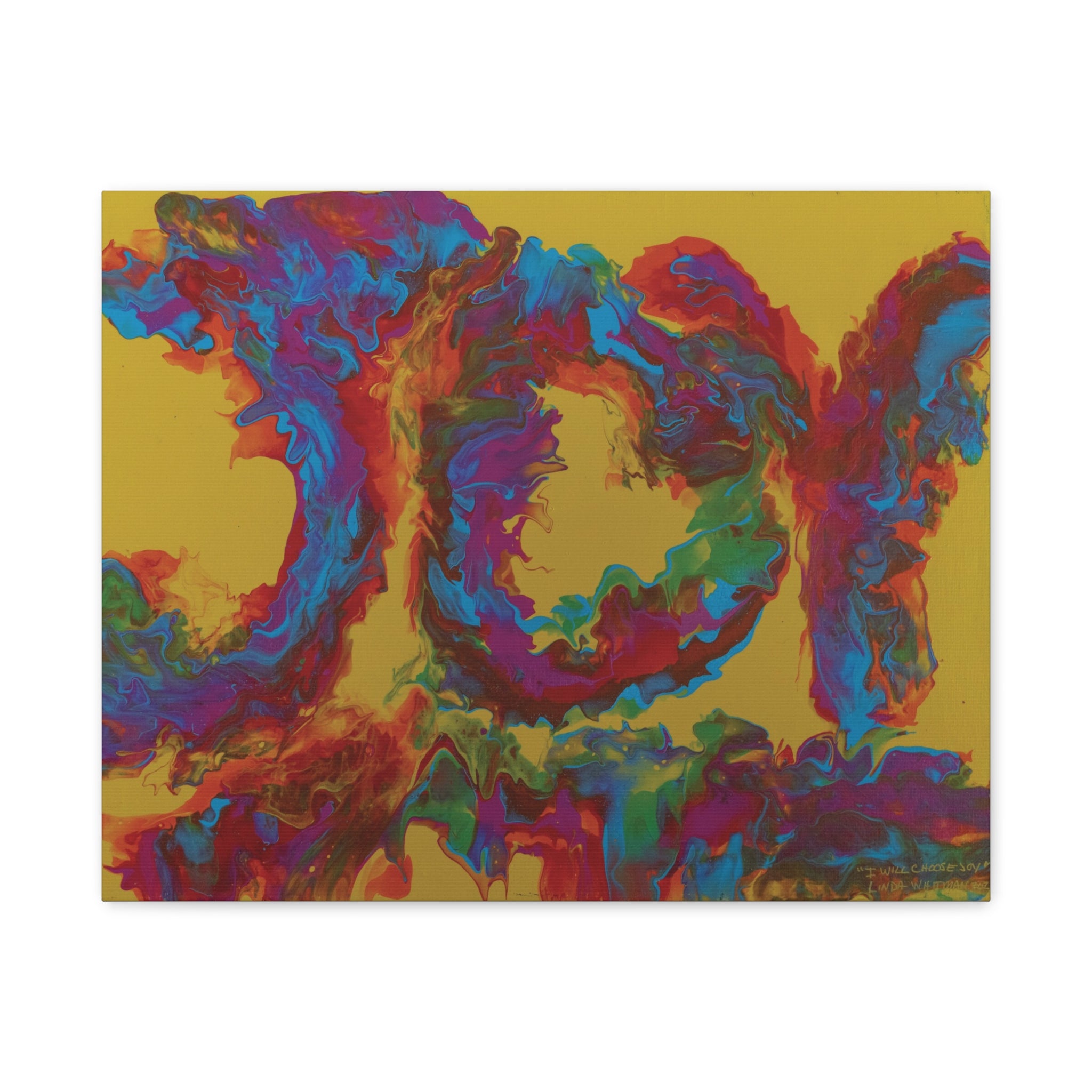 "JOY"  — Vibrant Rainbow Wall Art