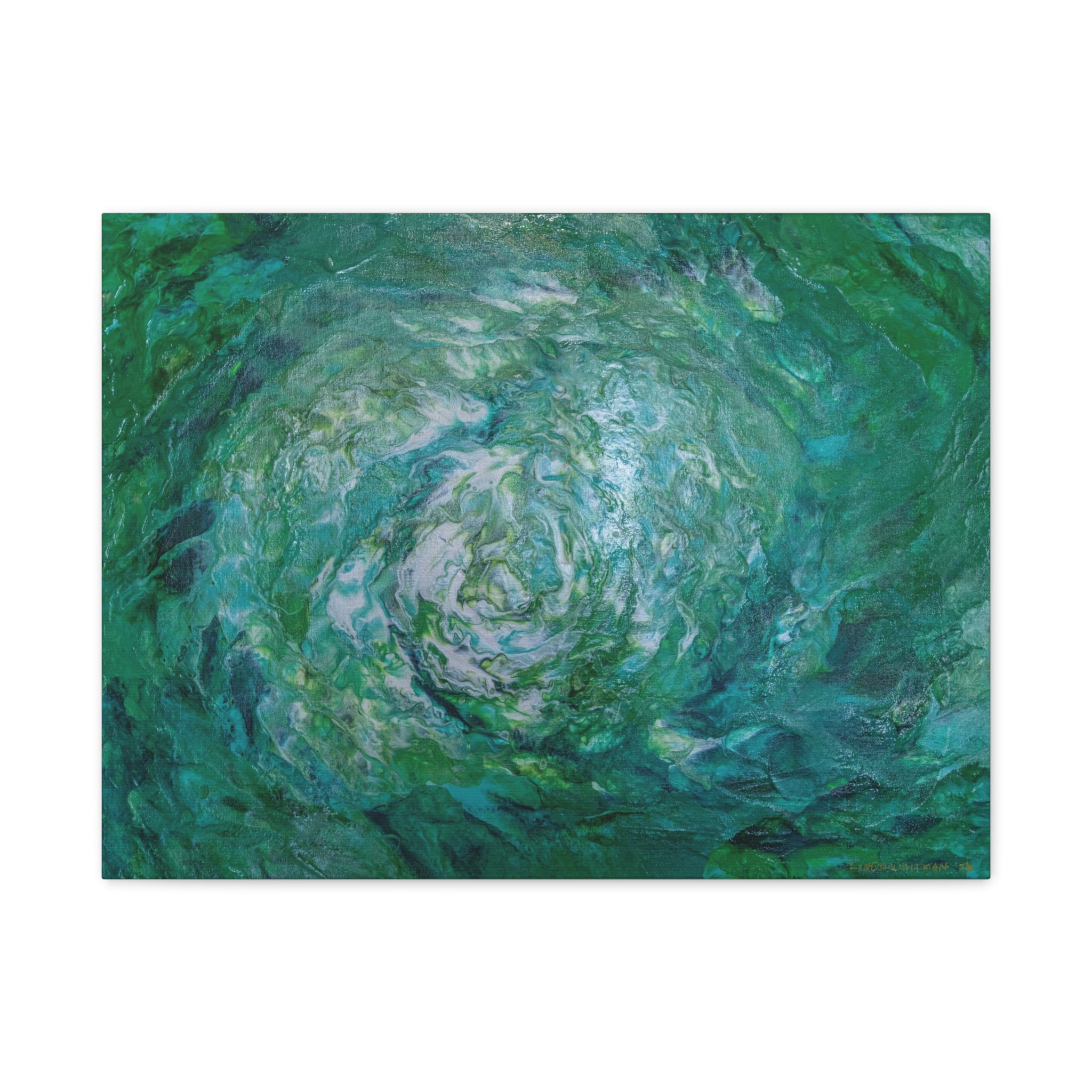Green Vortex - Matte Canvas Print