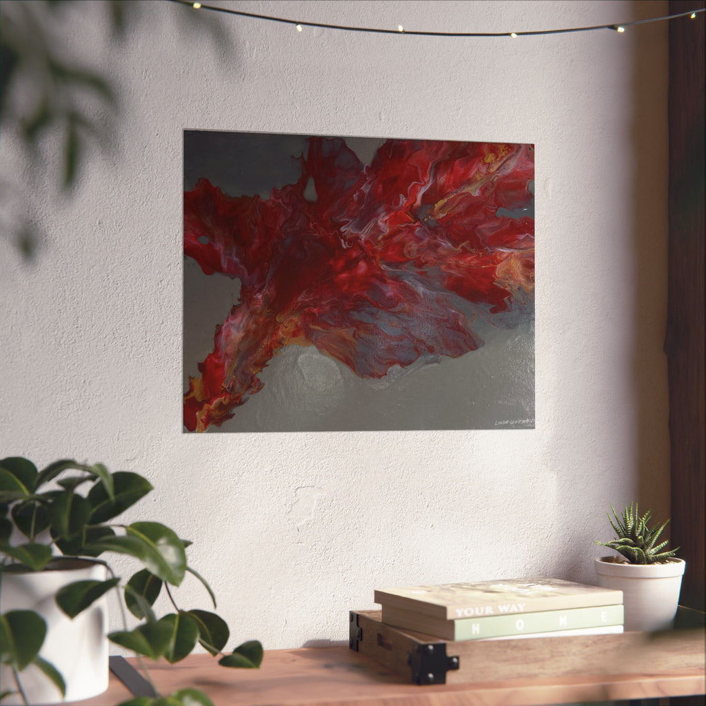 Stormy Embers Burst - Matte Poster