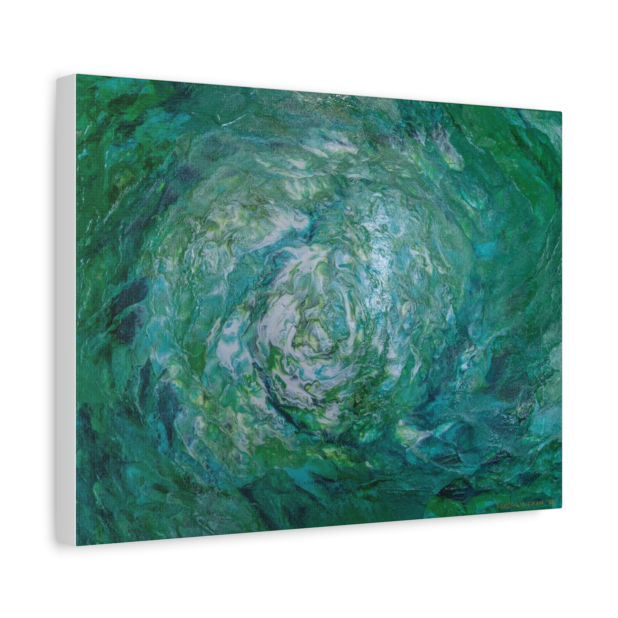 Green Vortex - Matte Canvas Print