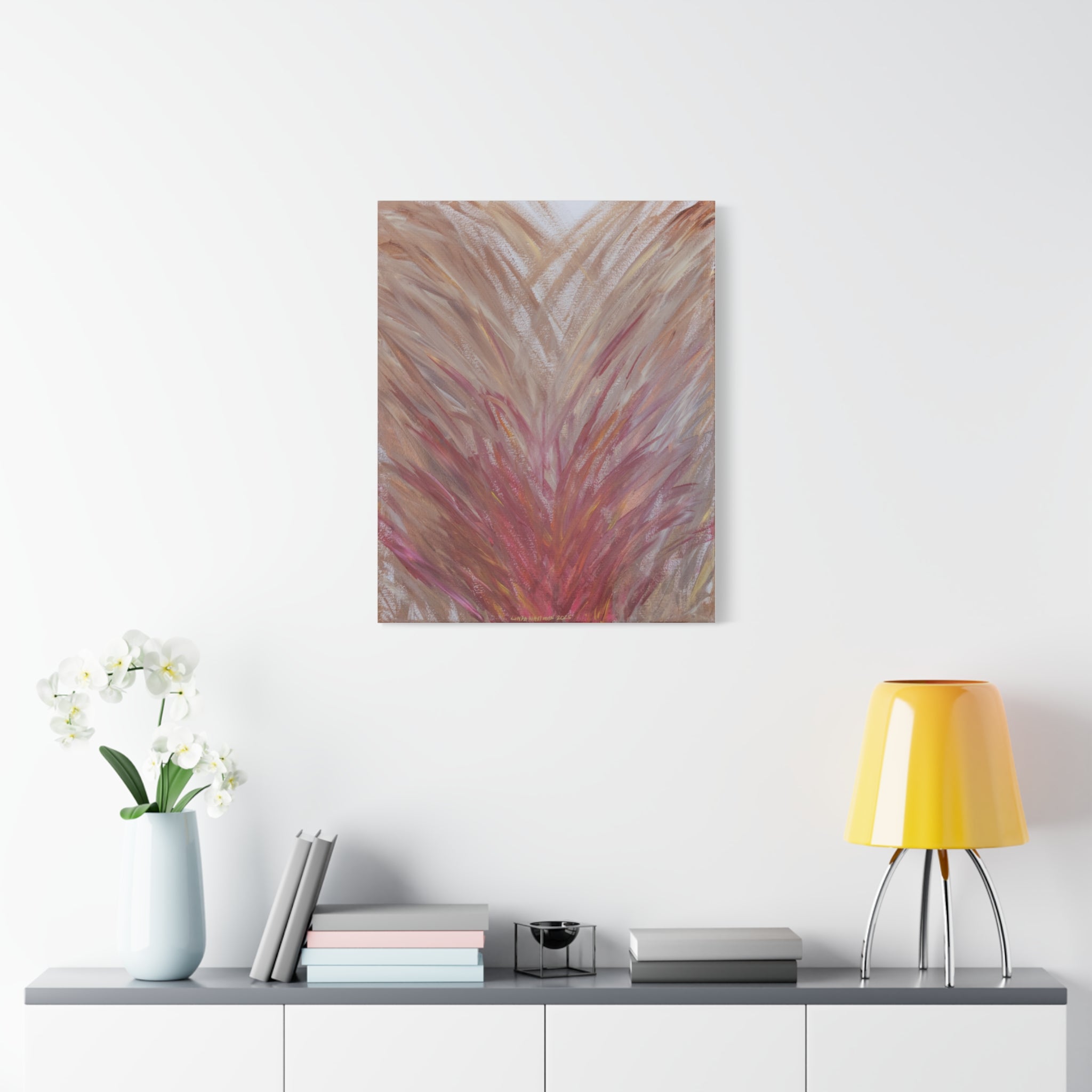 Blush Feathers -  Matte Canvas Print