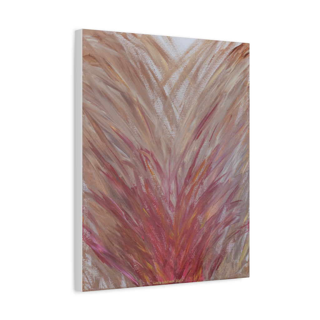 Blush Feathers -  Matte Canvas Print