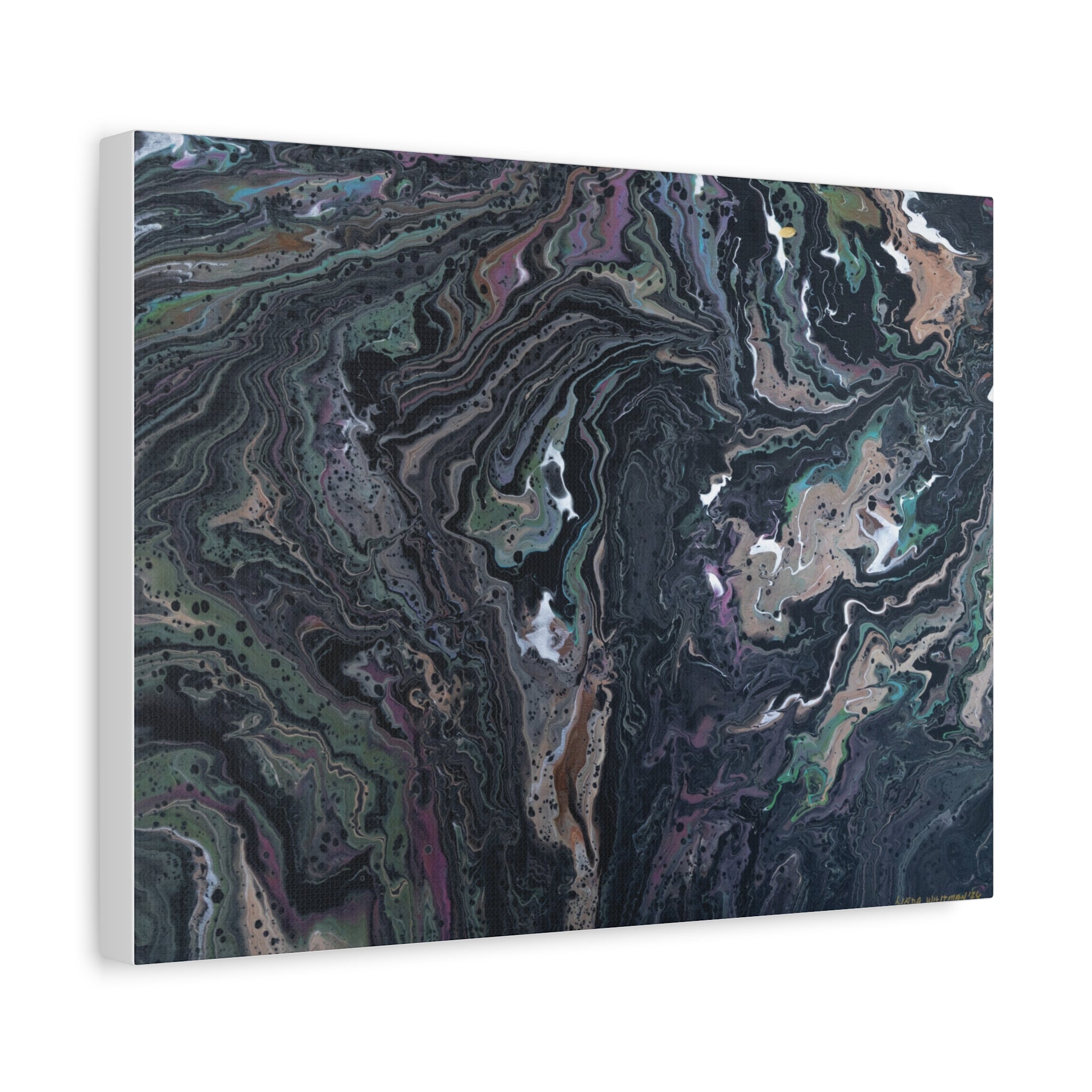 Liquid Night — Swirling Fluid Art Wall Decor
