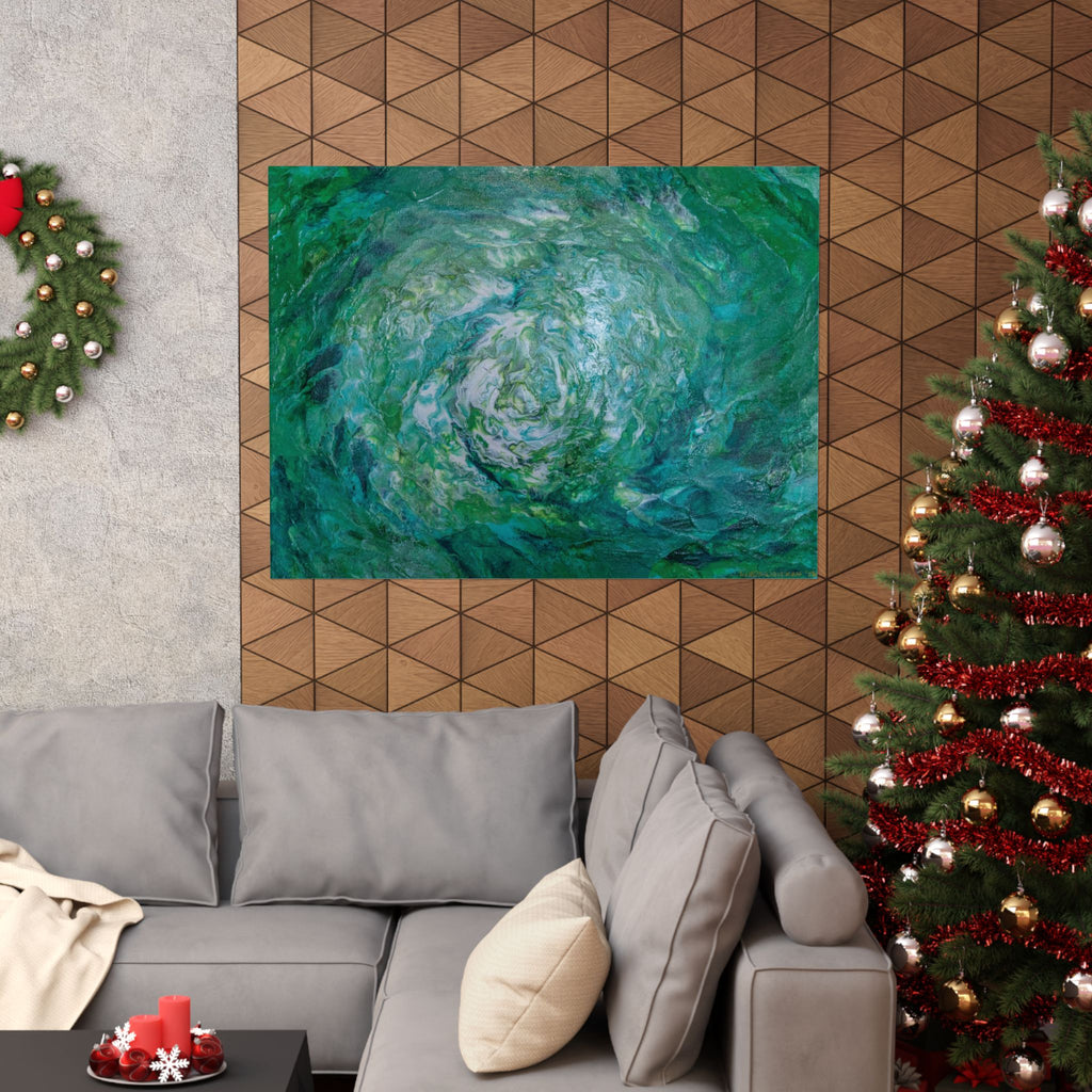 Green Vortex - Matte Horizontal Poster