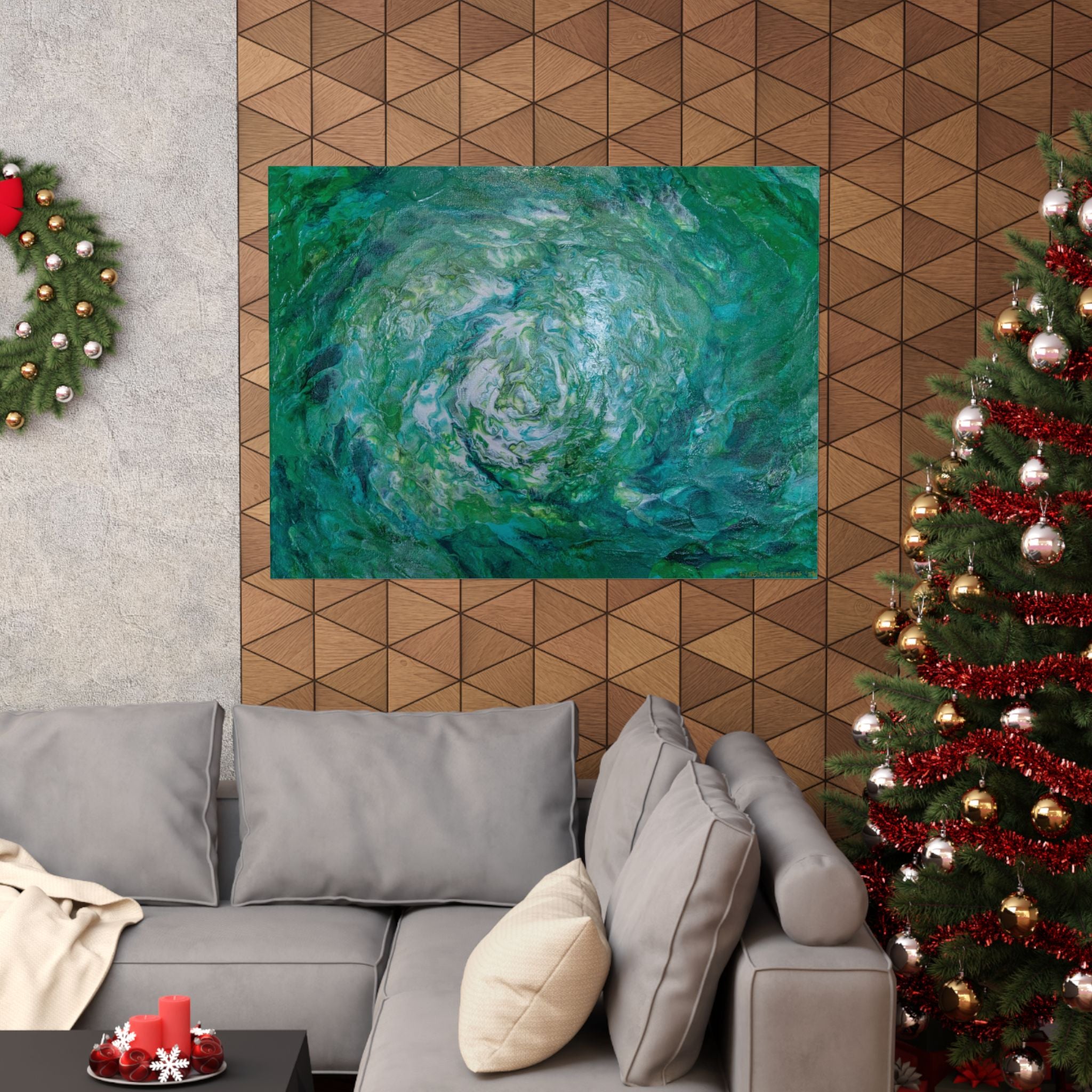 Green Vortex - Matte Horizontal Poster