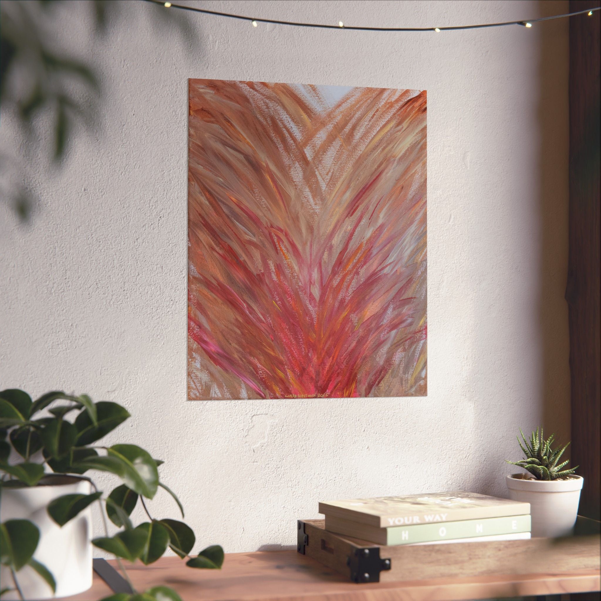 Blush Feathers - Matte Poster