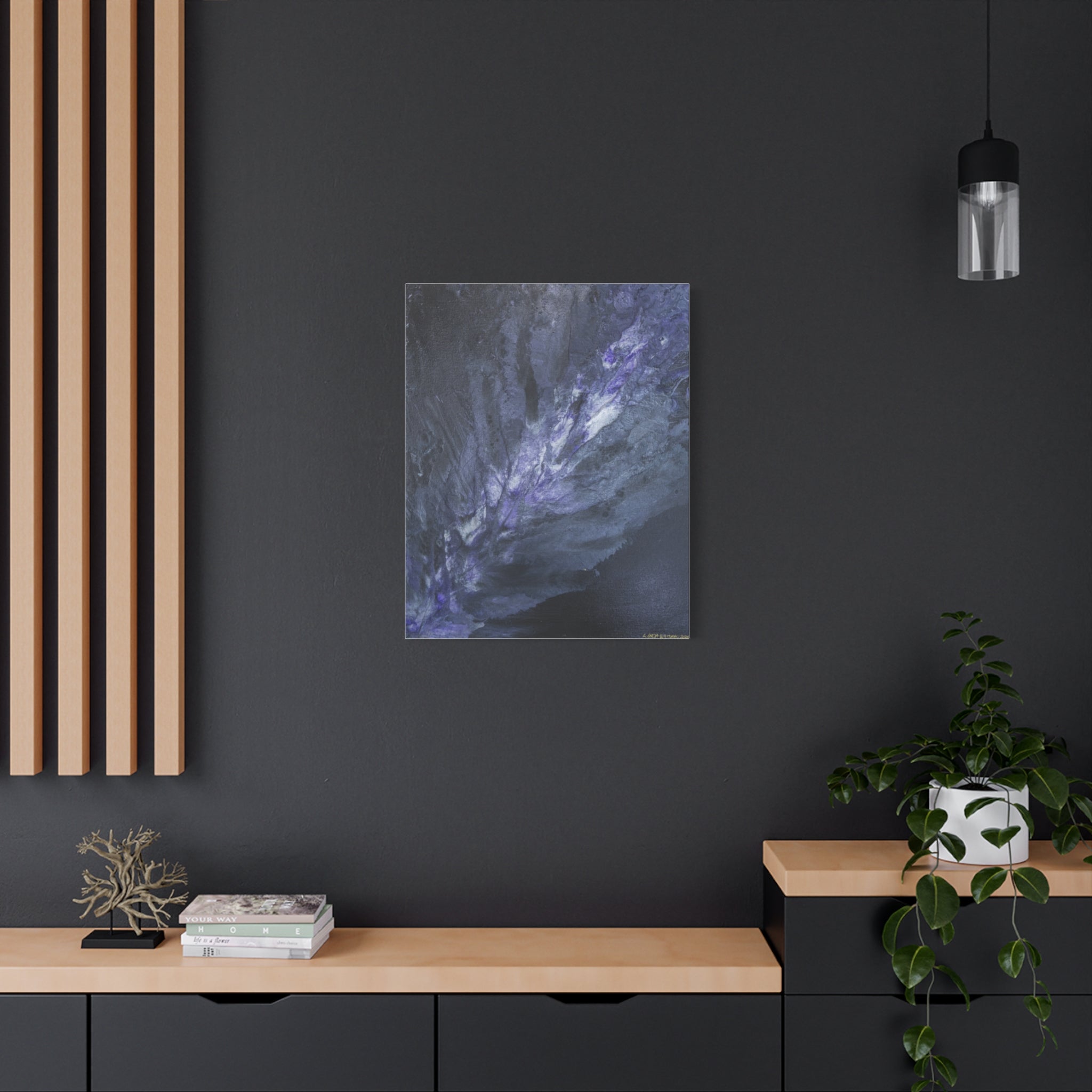 Purple Nebula — Matte Stretched Wall Art