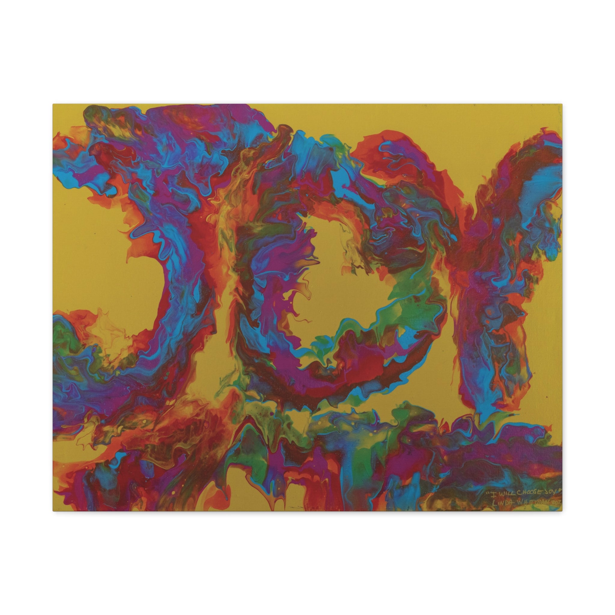 "JOY"  — Vibrant Rainbow Wall Art