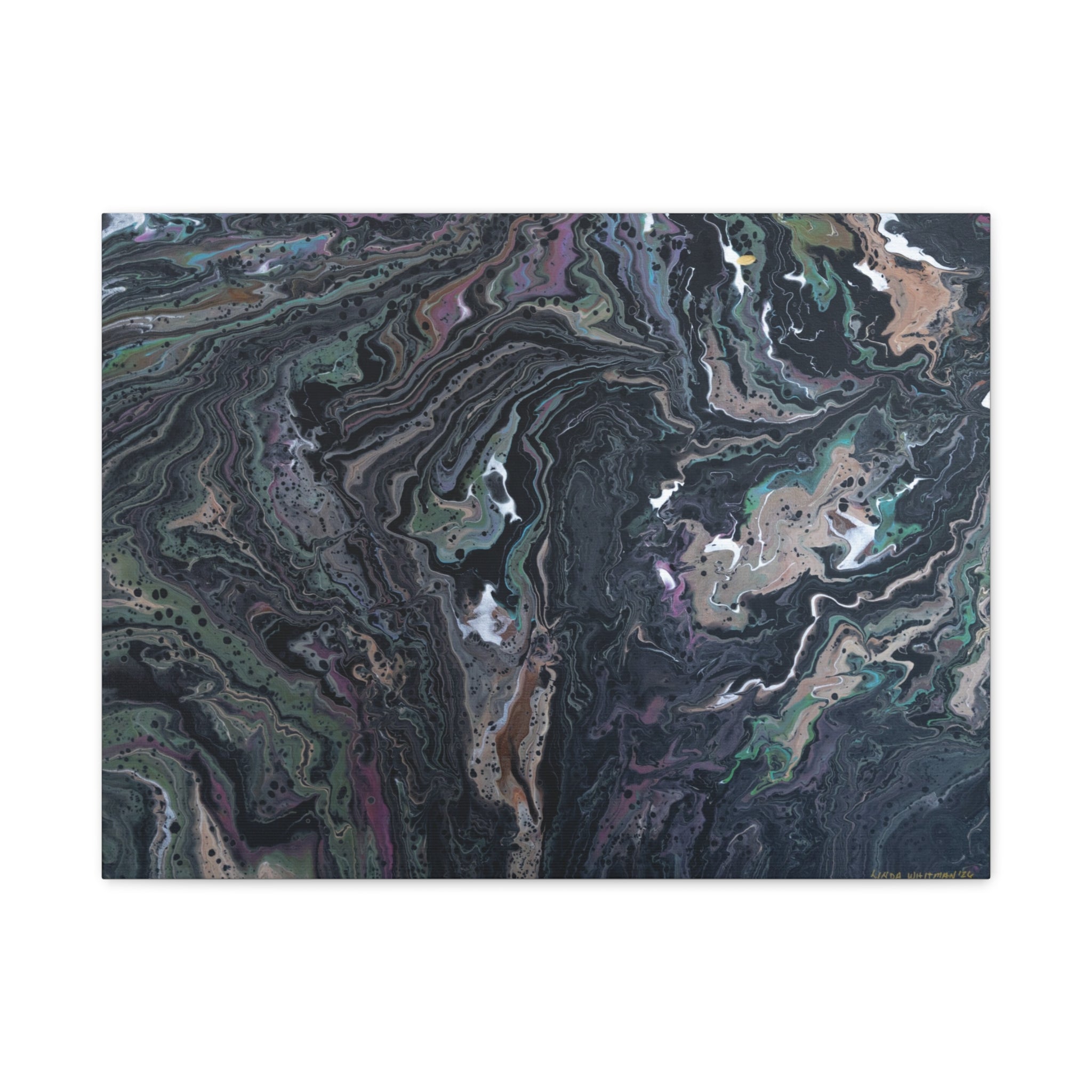 Liquid Night — Swirling Fluid Art Wall Decor