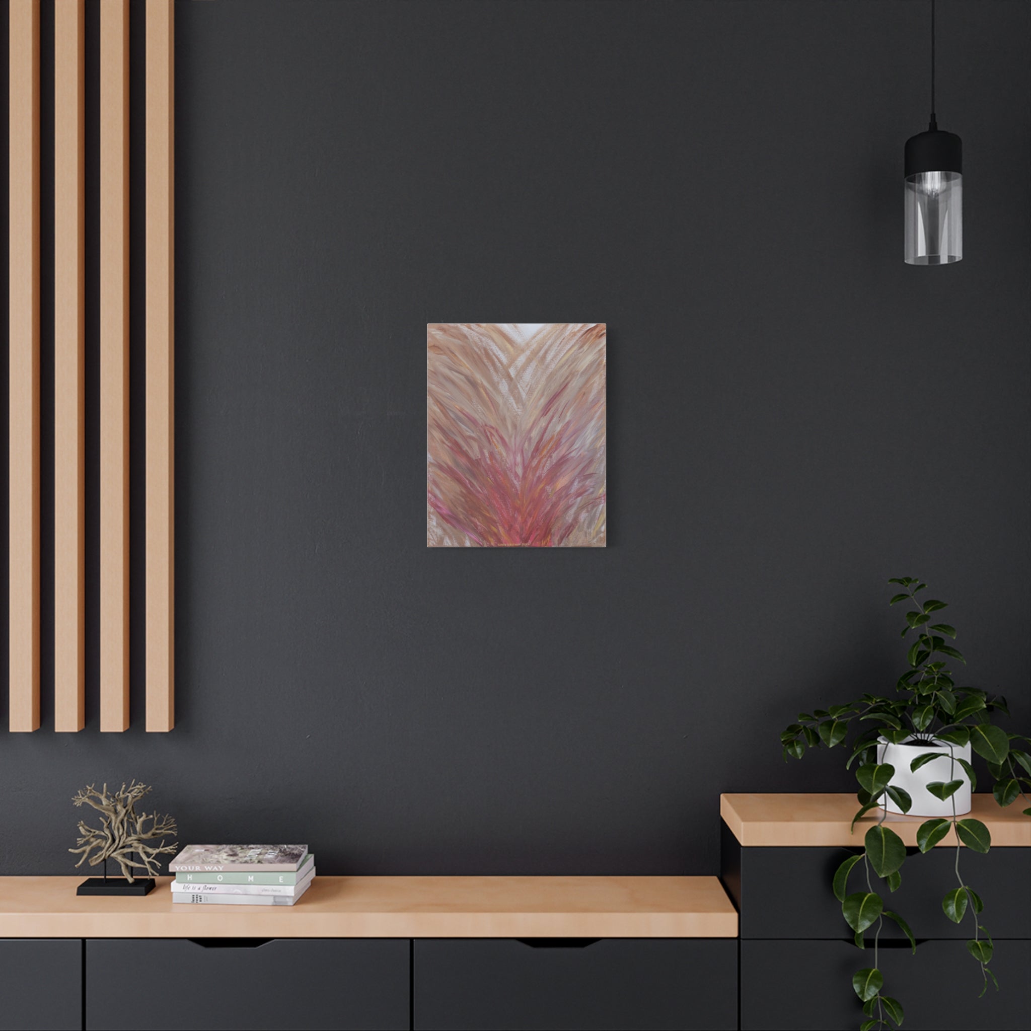 Blush Feathers -  Matte Canvas Print