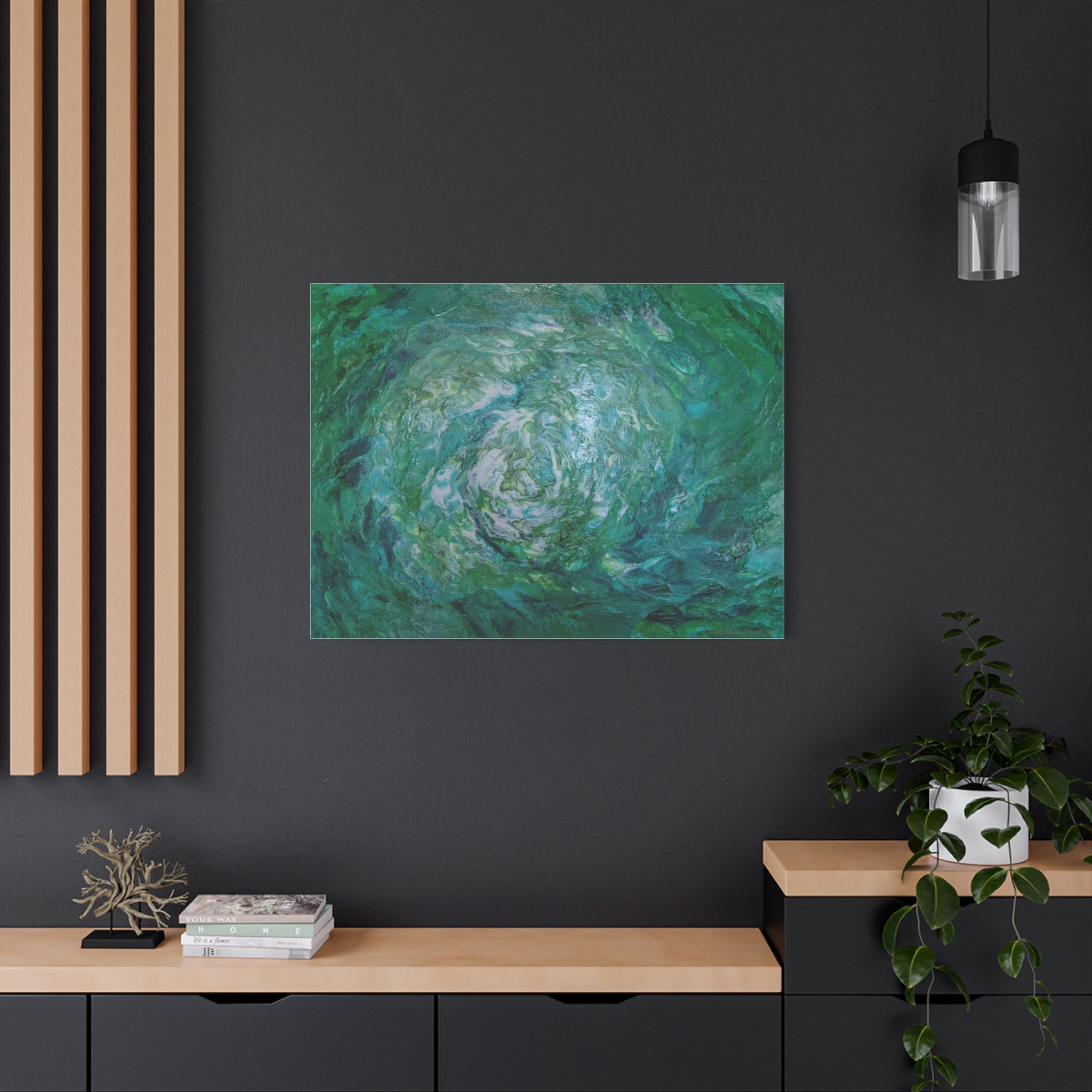 Green Vortex - Matte Canvas Print