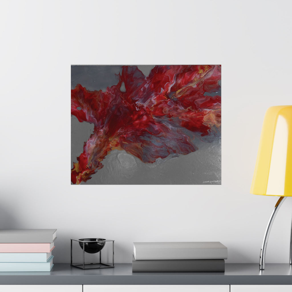 Stormy Embers Burst - Matte Poster