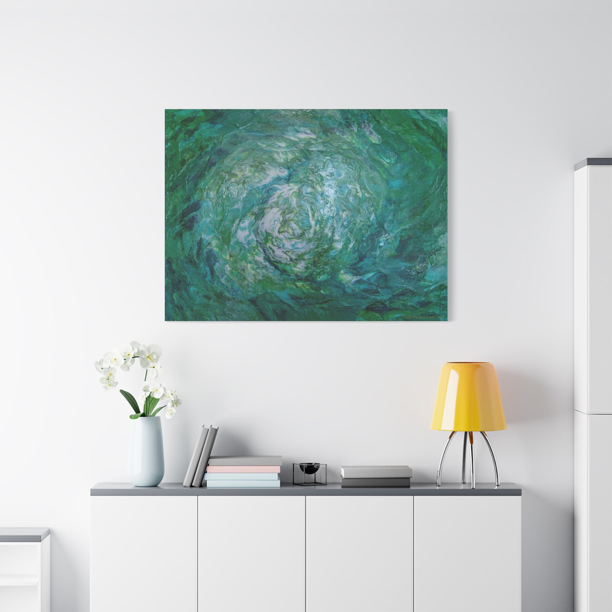 Green Vortex - Matte Canvas Print