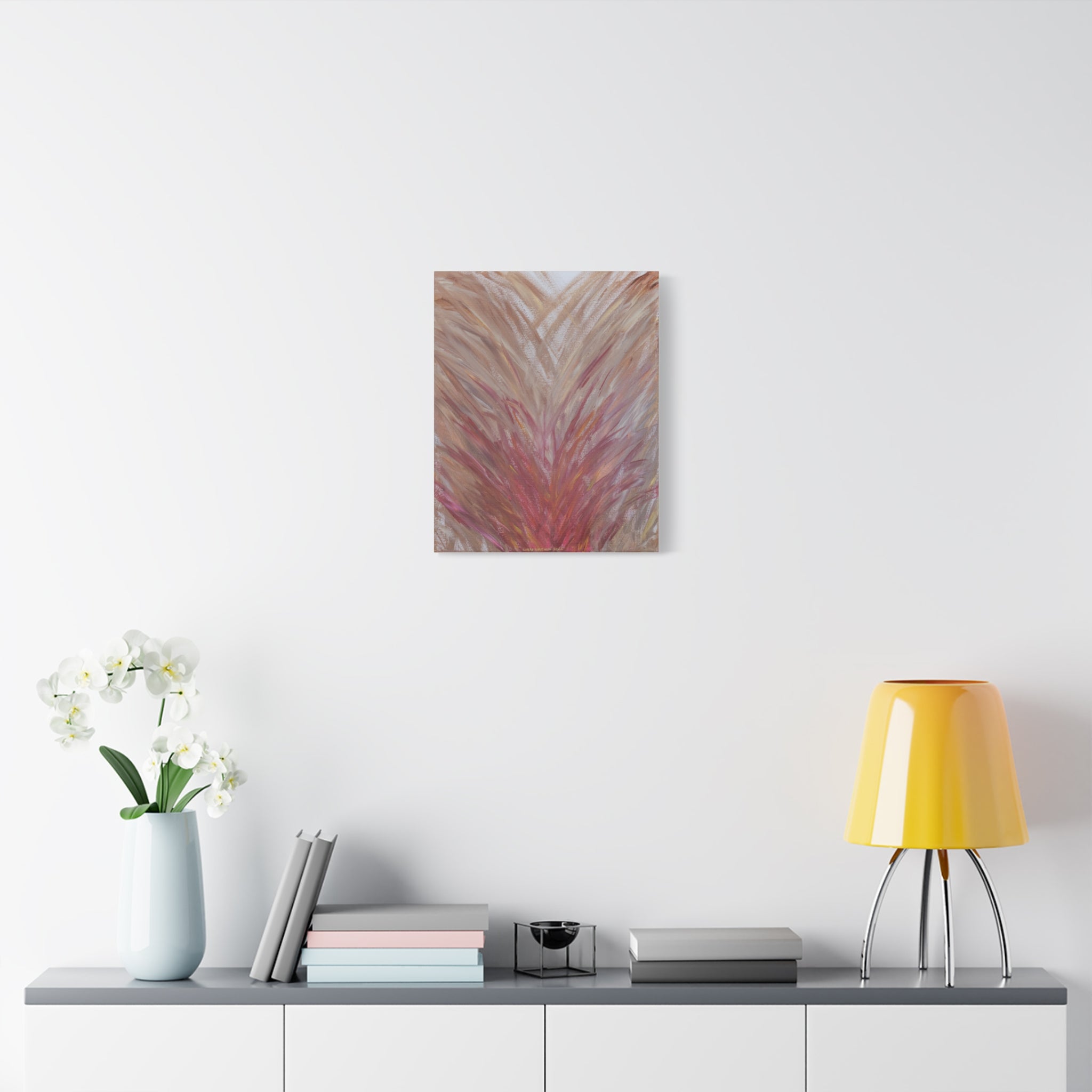 Blush Feathers -  Matte Canvas Print