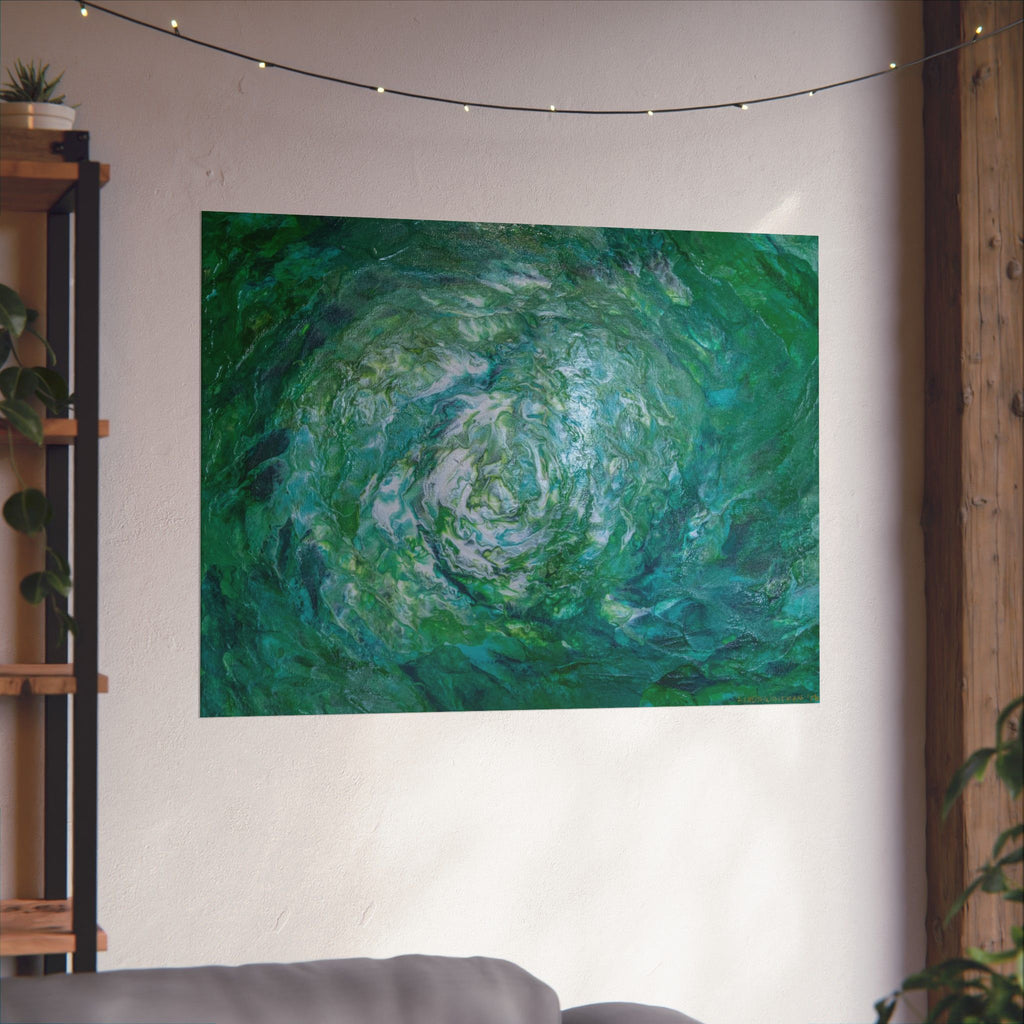 Green Vortex - Matte Horizontal Poster