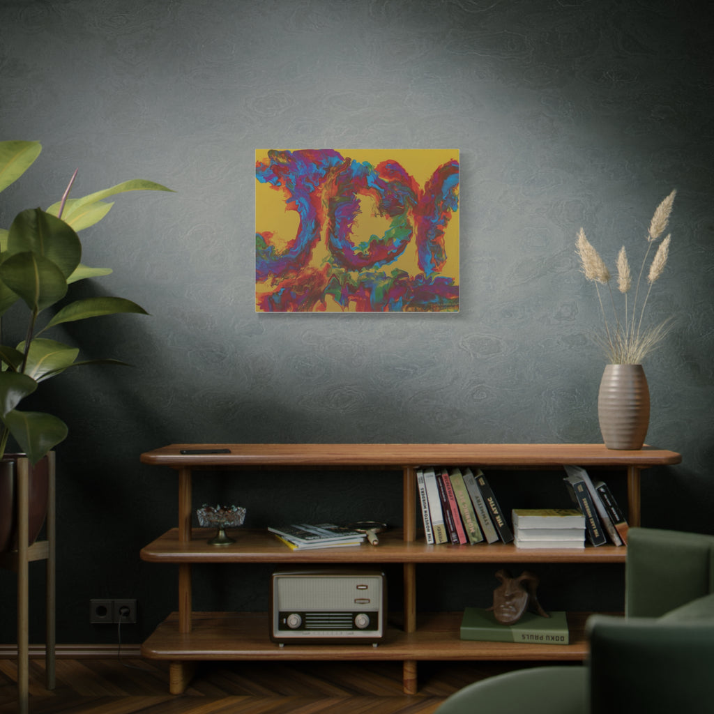 "JOY"  — Vibrant Rainbow Wall Art
