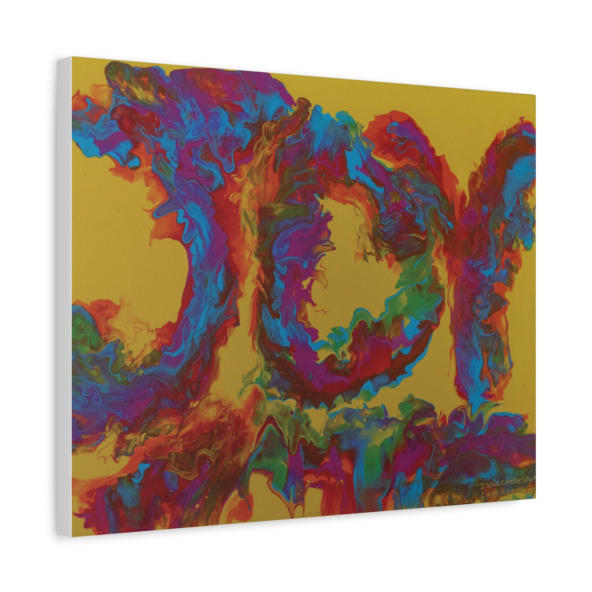 "JOY"  — Vibrant Rainbow Wall Art