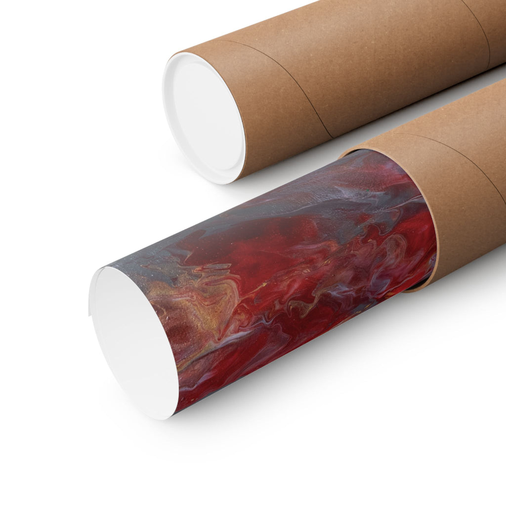 Stormy Embers Burst - Matte Poster