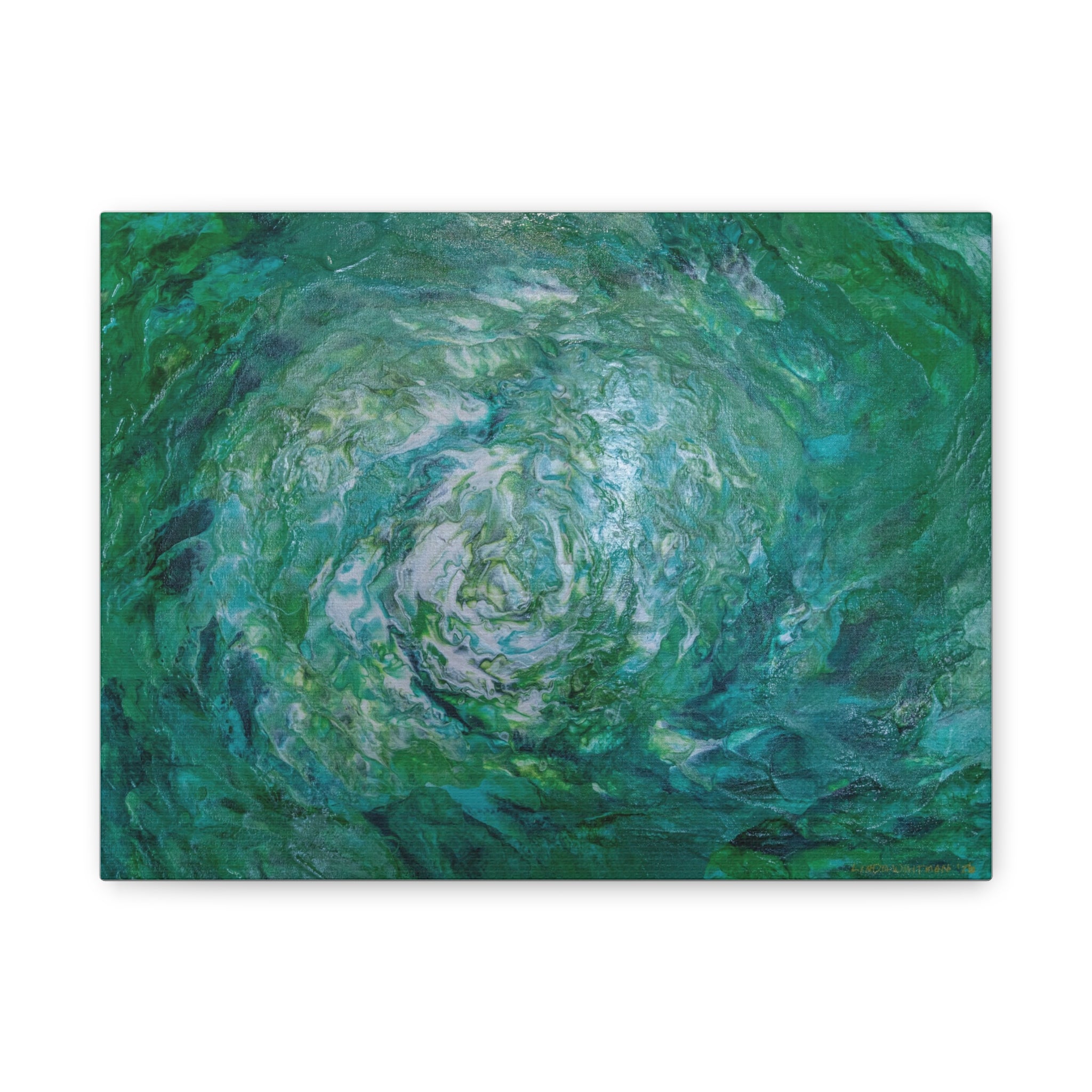 Green Vortex - Matte Canvas Print