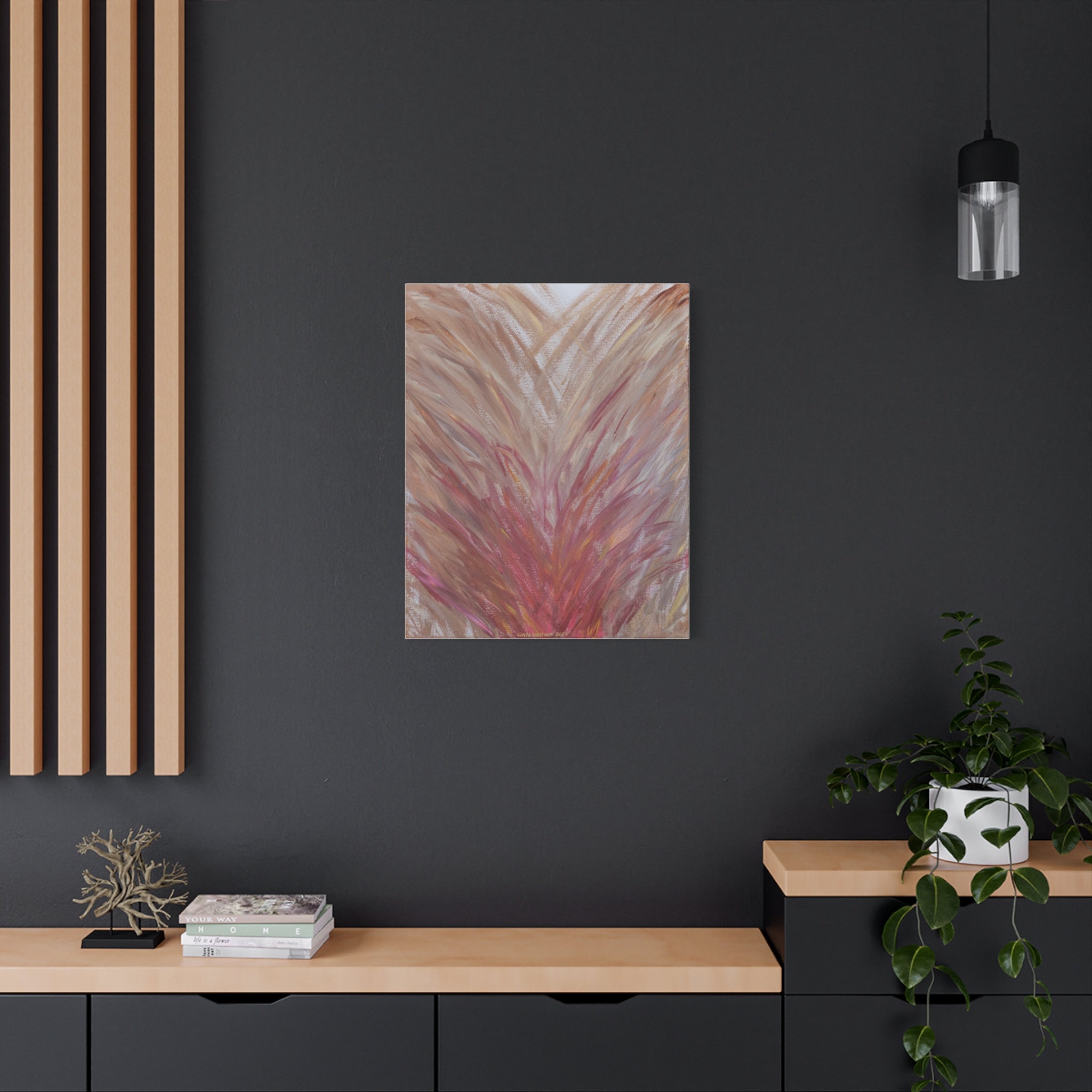 Blush Feathers -  Matte Canvas Print