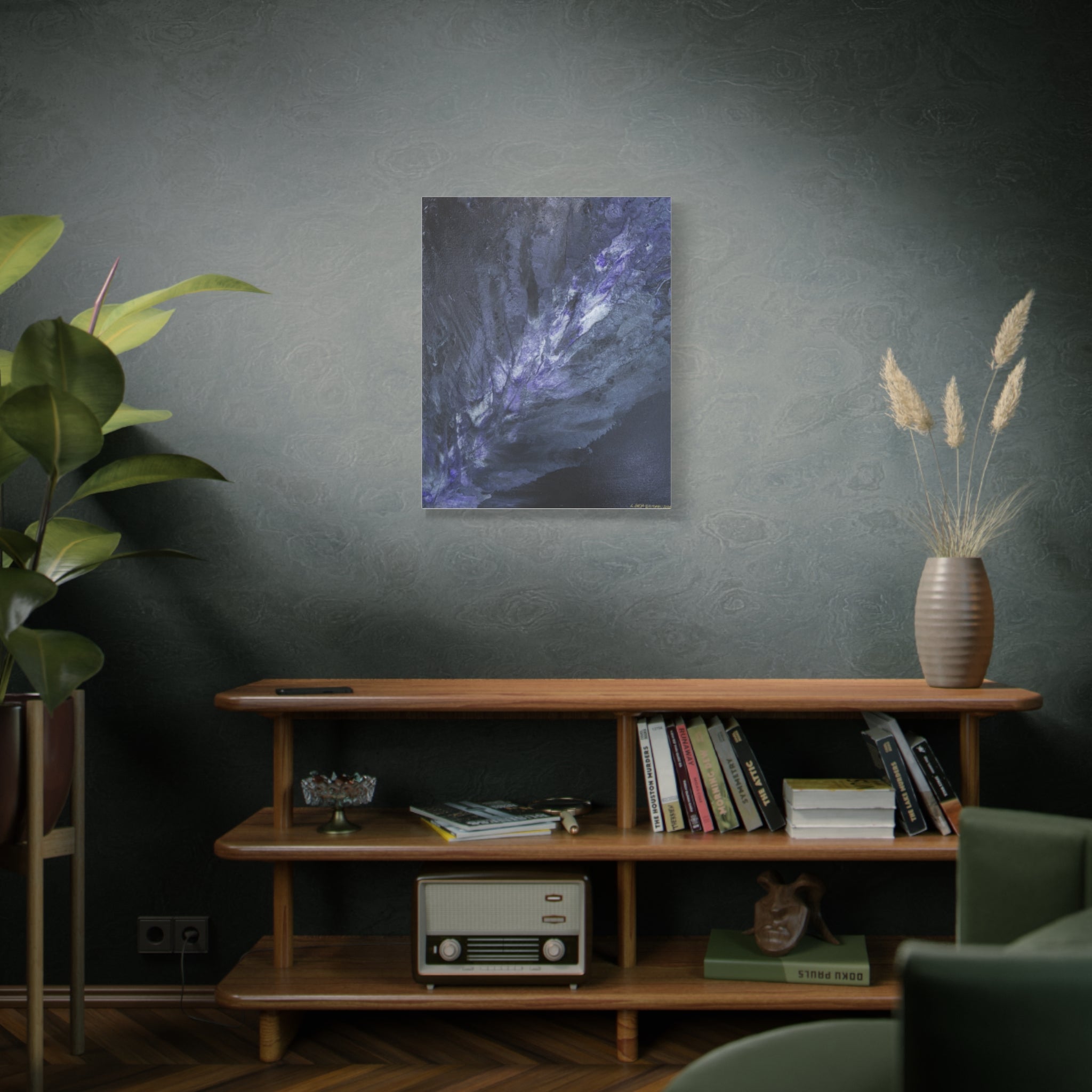 Purple Nebula — Matte Stretched Wall Art