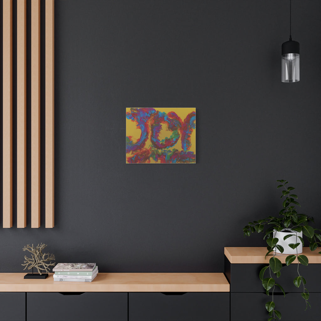 "JOY"  — Vibrant Rainbow Wall Art