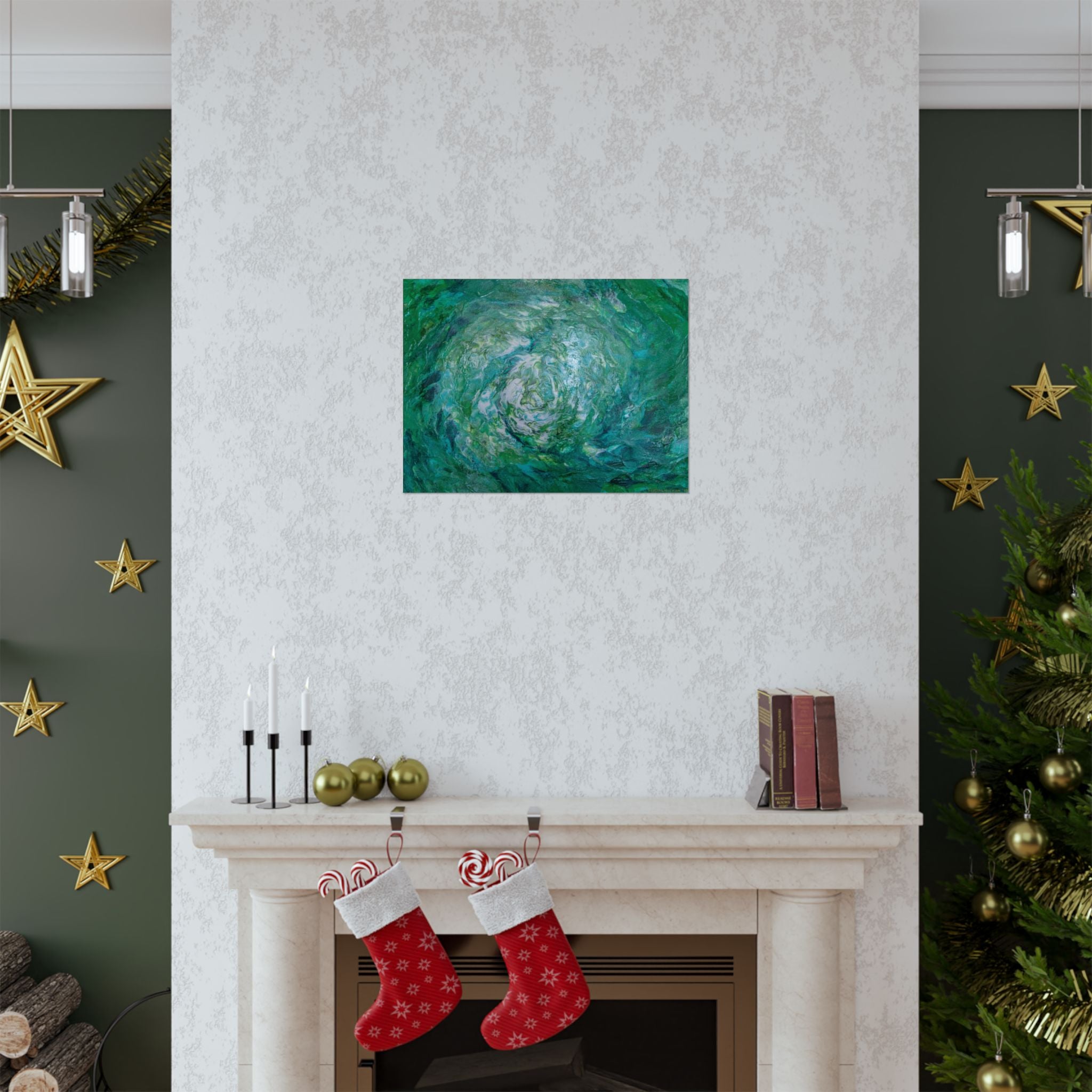 Green Vortex - Matte Horizontal Poster