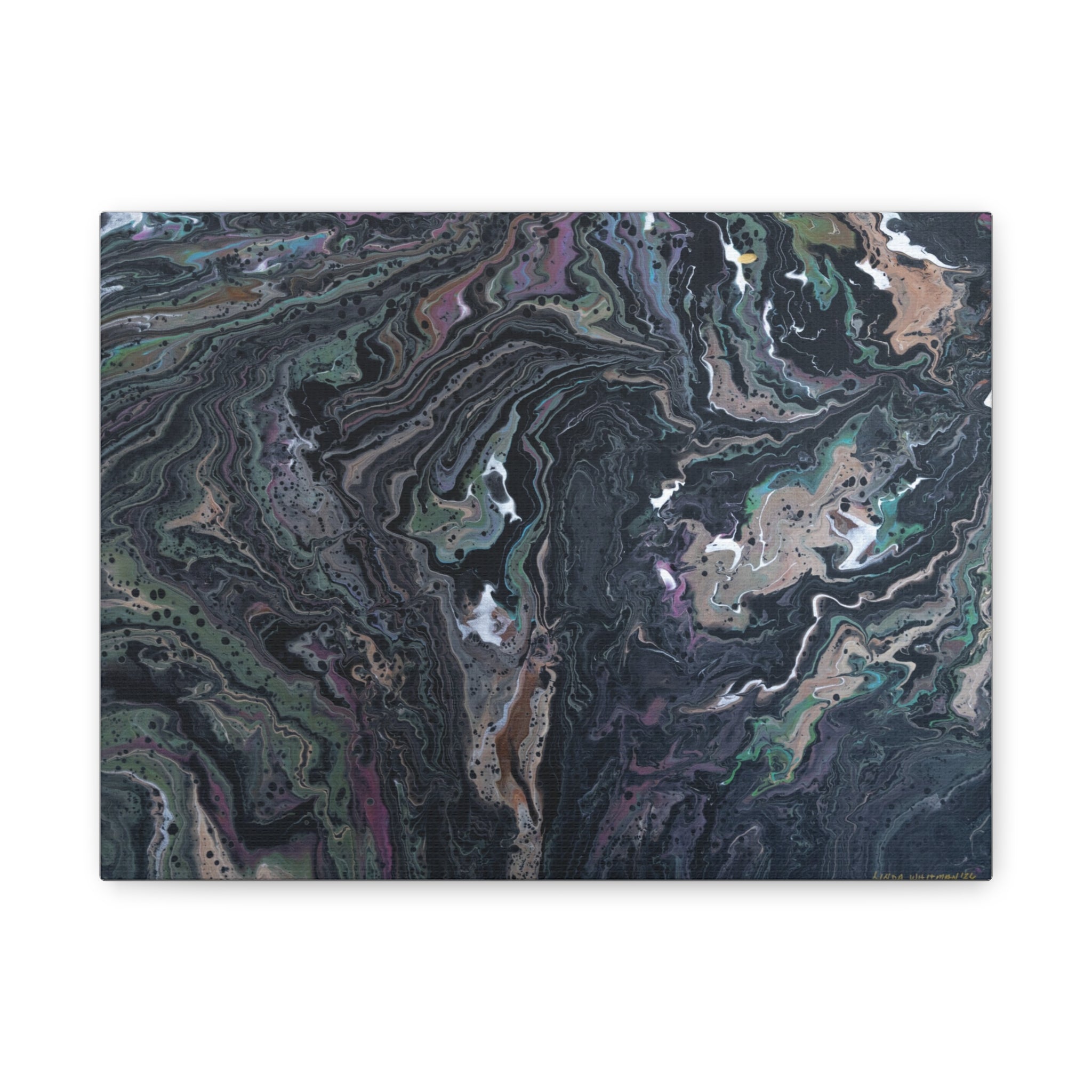 Liquid Night — Swirling Fluid Art Wall Decor