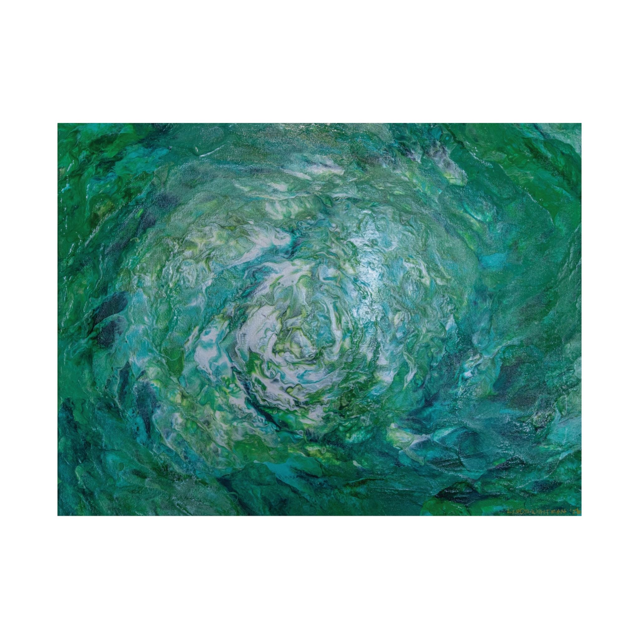 Green Vortex - Matte Horizontal Poster