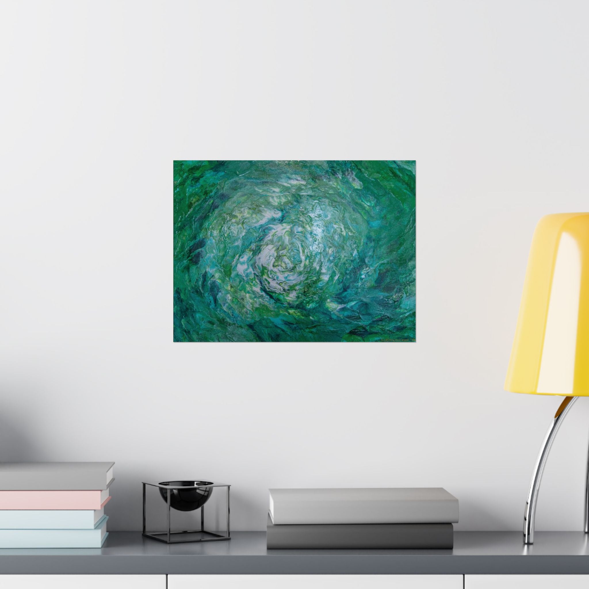 Green Vortex - Matte Horizontal Poster