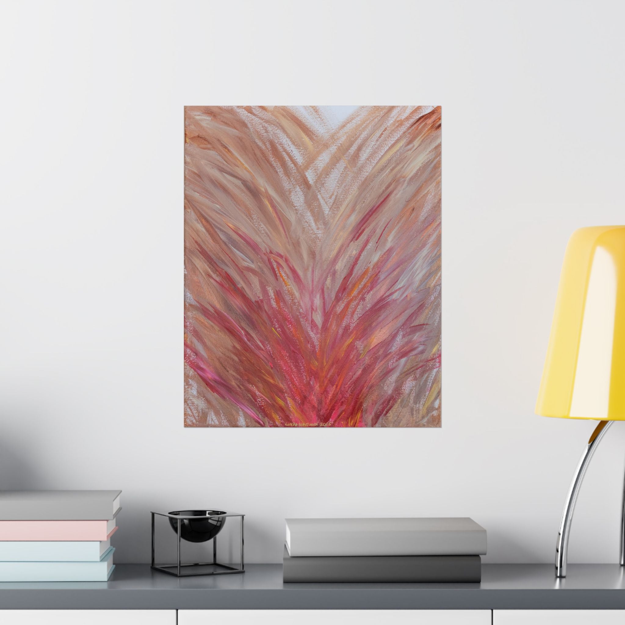Blush Feathers - Matte Poster